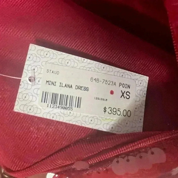 NWT STAUD Mini Ilana‎ Dress Poinsettia Sequins Size XS - Picture 10 of 13